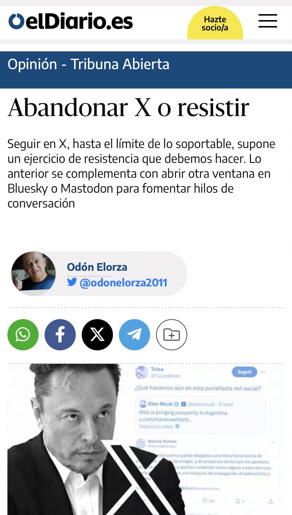 &iquest; Abandonar la red X o Resistir ?