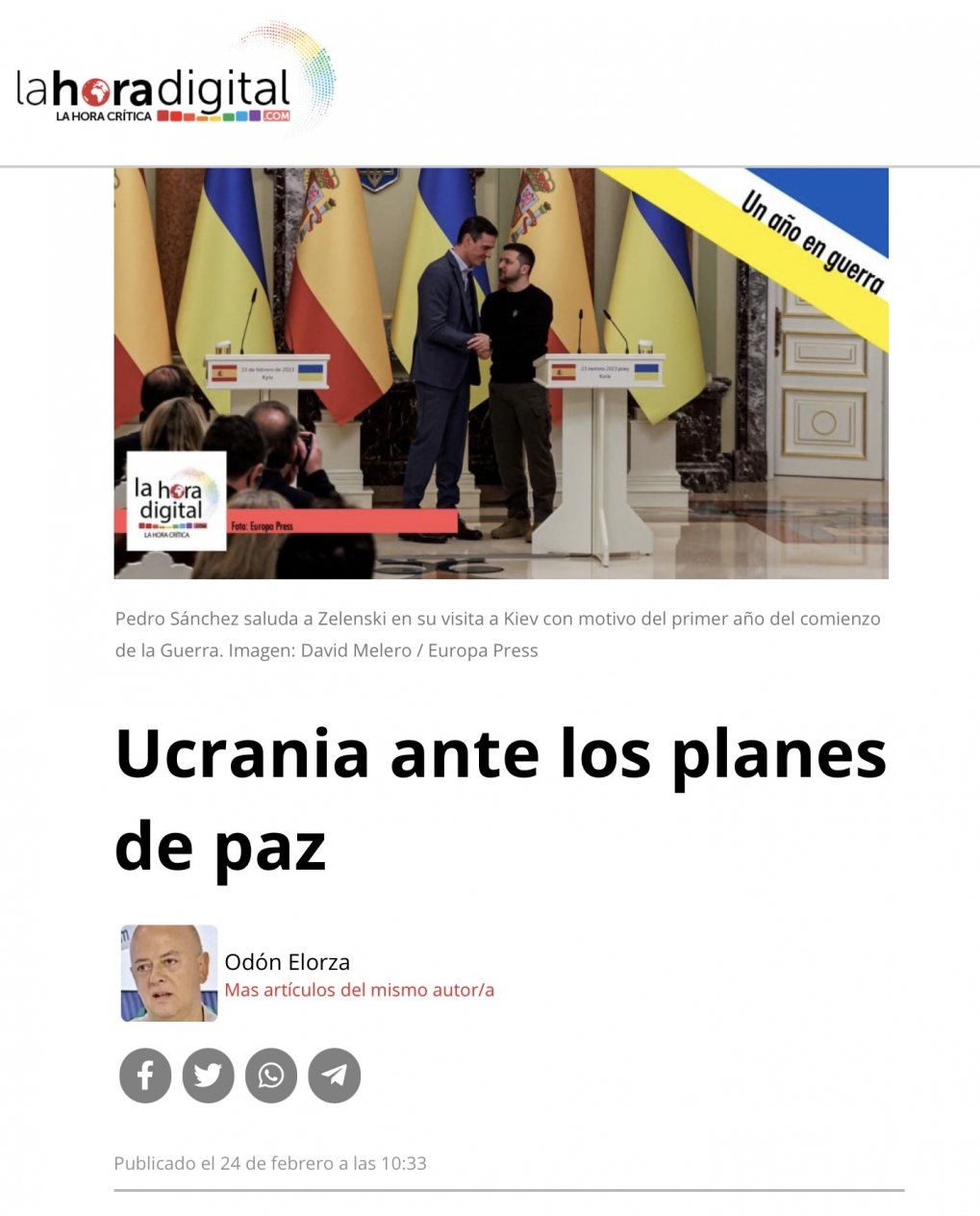 Ucrania ante el complejo reto de desarrollar planes de paz.