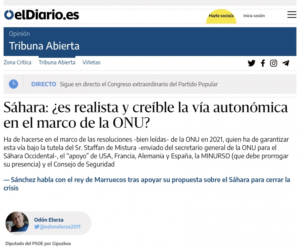 Sahara: &iquest;es realista y cre&iacute;ble la v&iacute;a auton&oacute;mica que propone Marruecos en el marco de la Resoluci&oacute;n de la ONU?