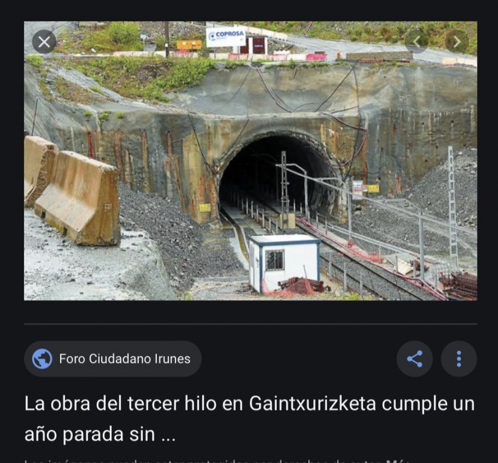 Pregunta al Gobierno en relaci&oacute;n con &ldquo;las actuaciones ferroviarias de ADIF en el tramo Astigarraga-San Sebasti&aacute;n-Ir&uacute;n.