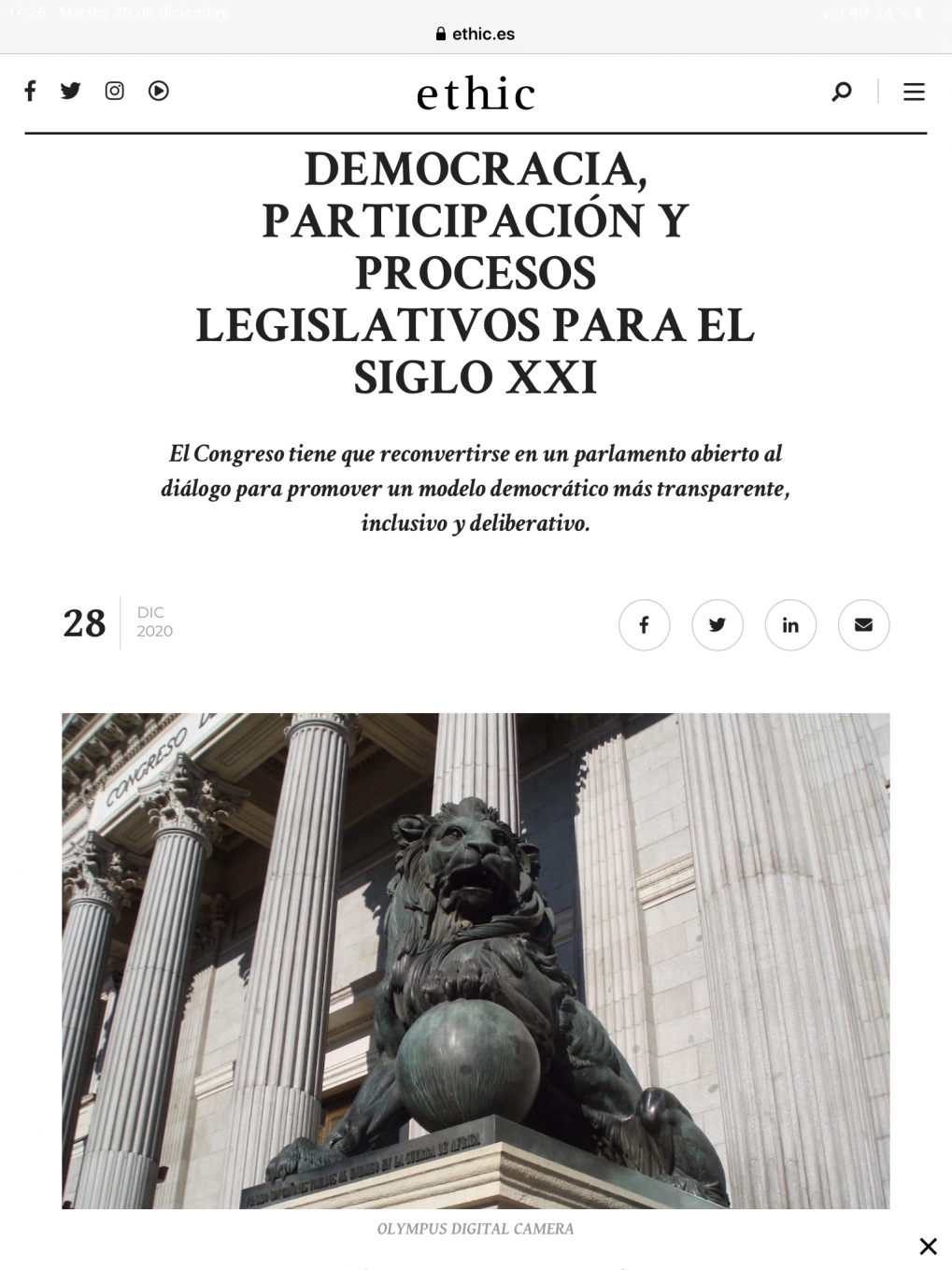 Democracia y participaci&oacute;n en los procesos legislativos del Congreso.