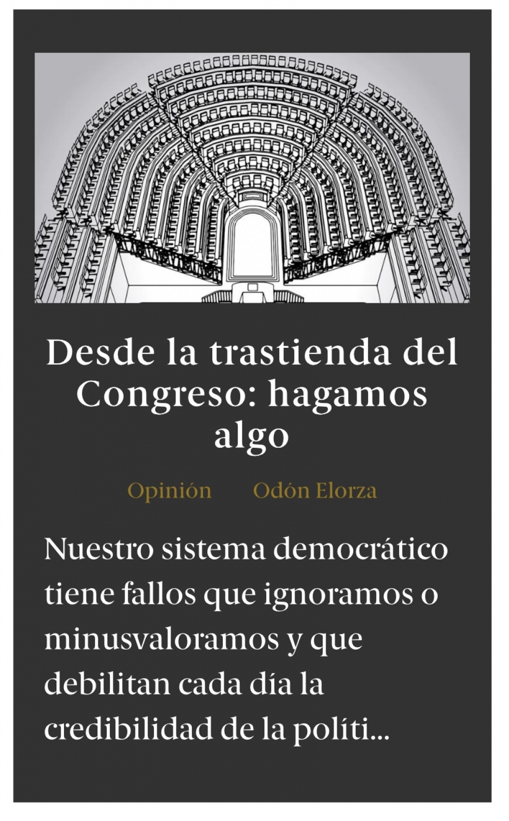 Desde la trastienda del Congreso: las anomal&iacute;as en su funcionamiento.