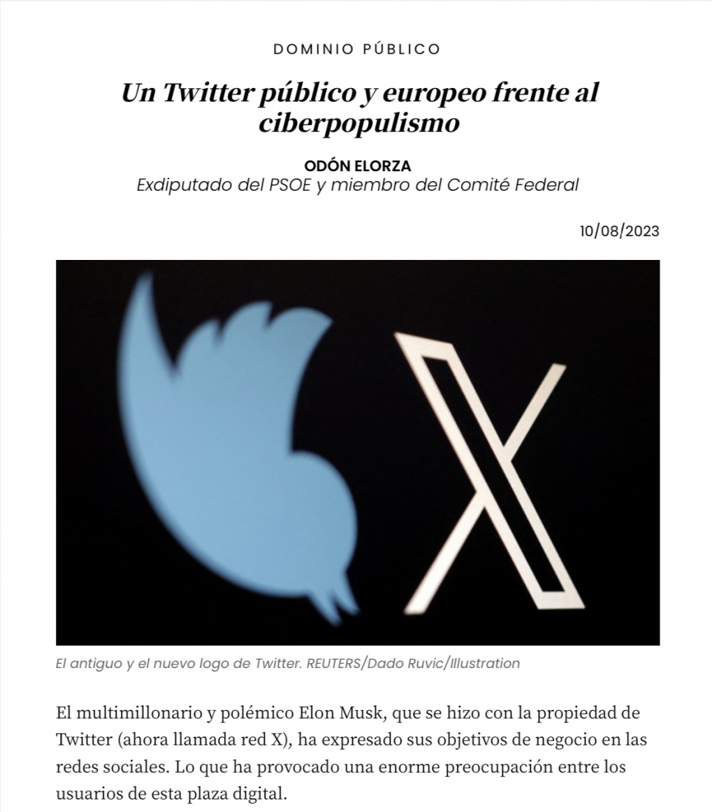 Necesitamos un twitter p&uacute;blico y europeo frente al ciberpopulismo.