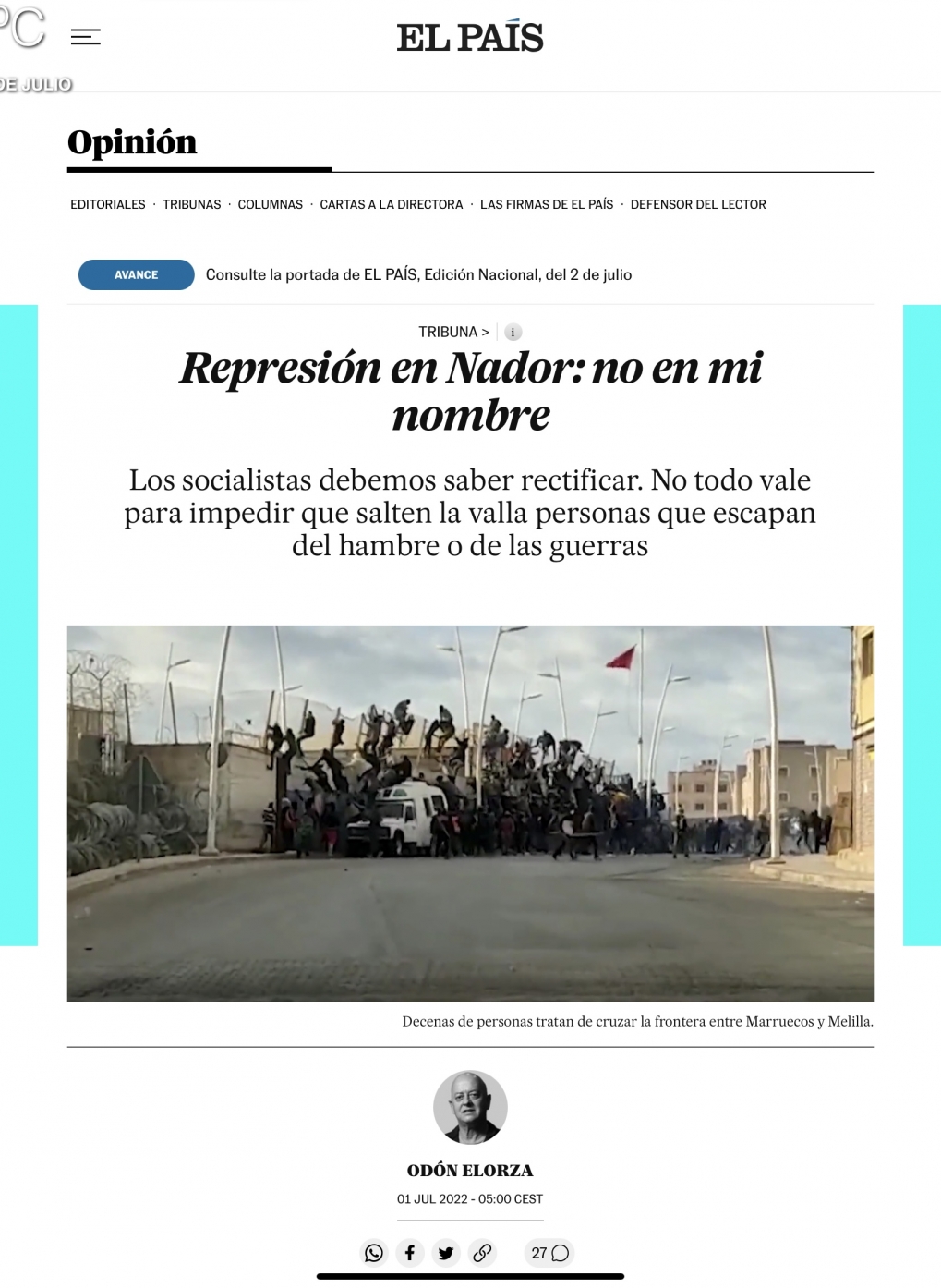 Represi&oacute;n en Nador : no en mi nombre.