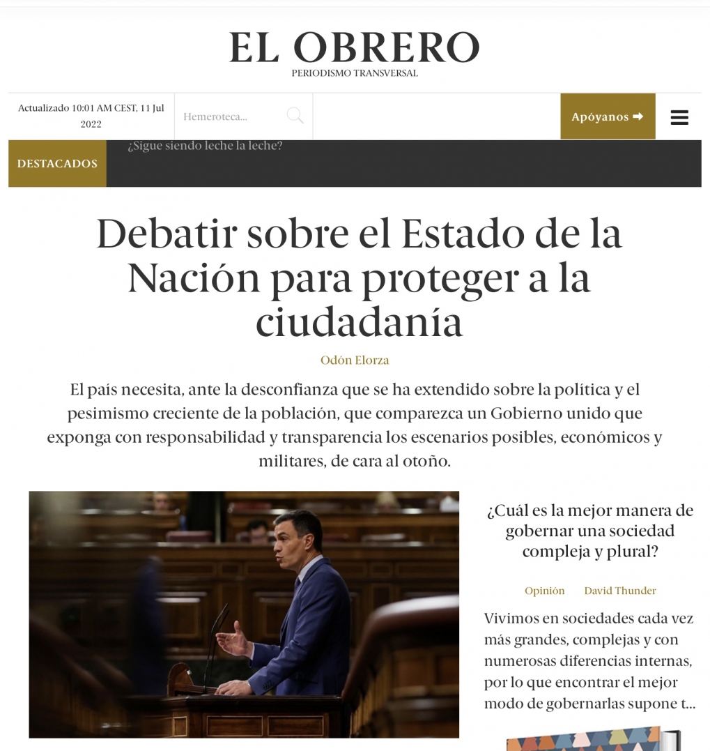 Debatir sobre el Estado de la Naci&oacute;n para proteger a la ciudadan&iacute;a.