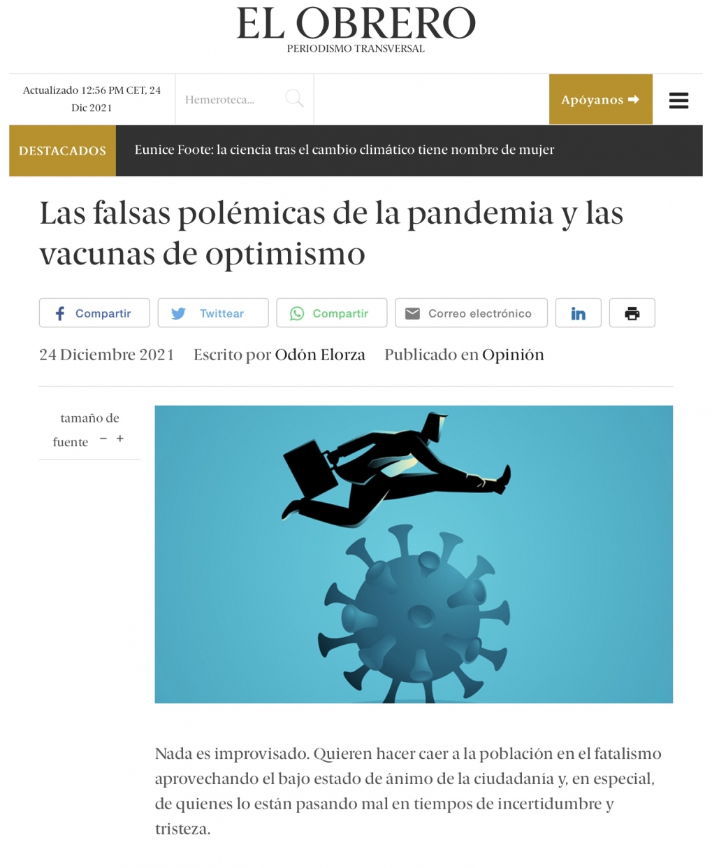 La crispaci&oacute;n y el discurso catastrofista como estrategia de acoso al Gobierno.